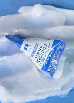 Оновлюючий скраб-пілінг для обличчя з колагеном і содою farmstay 7g