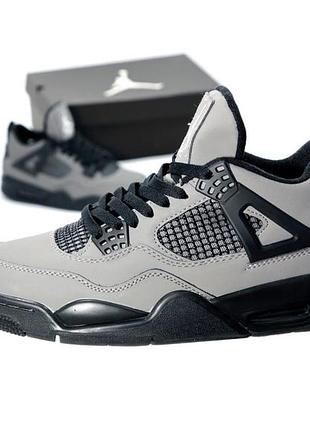 nike air jordan 4 retro grey black 2550 113044157