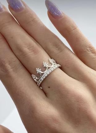 Кольцо серебро 925 колечко серебряное корона имп 10303