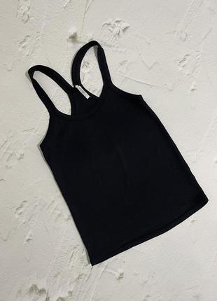 Майка в рубчик zara
