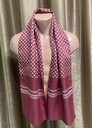 Чоловічий шовковий шарф кольору марсала бордово-червоний