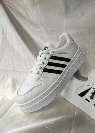 Стильні білі кросівки, весняне взуття для дівчини, для підлітка4 фото