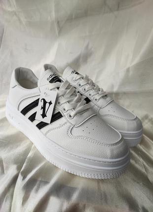 Стильні білі кросівки, весняне взуття для дівчини, для підлітка5 фото