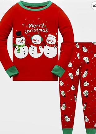Детская рождественская пижама со снеговиками ⛄️☃️⛄️ унісекс popshion сша