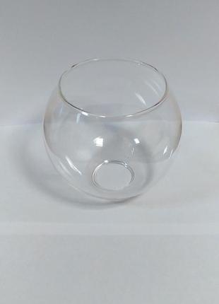 Прозрачный плафон открытый шар для люстры светильника бра --- диаметр 15 см
