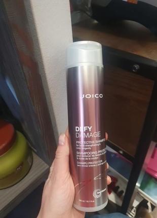 Защитный профессиональный шампунь joico defy damage для поврежденных волос joico 300 мл