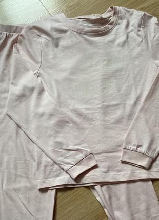 Ніжно-рожева піжама для дівчинки, 122/128, бавовна, німеччина