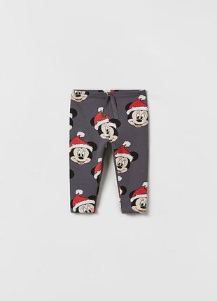 Легінси лосини в рубчик zara 92, 104 см minnie mouse disney