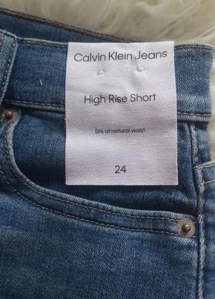 Джинсовые шорты сalvin klein на высокой посадке 24 размер4 фото
