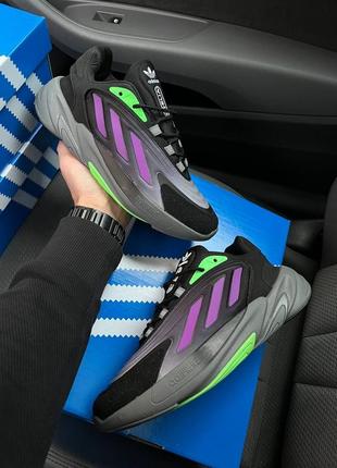 Мужские кроссовки adidas ozelia originals black purple3 фото