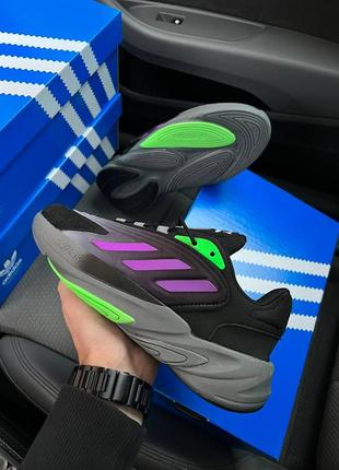 Мужские кроссовки adidas ozelia originals black purple2 фото