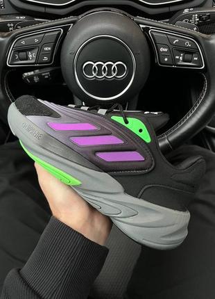 Мужские кроссовки adidas ozelia originals black purple1 фото
