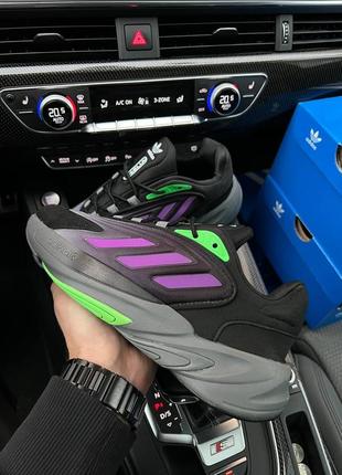 Мужские кроссовки adidas ozelia originals black purple4 фото