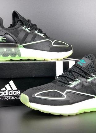 Мужские спортивные черные кроссовки в сетку adidas zx 2k boost 2.0🆕 адидас4 фото