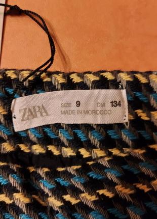 Юбка теплая zara детская р. 7-9 л. кофта. блуза. гольф h&m5 фото