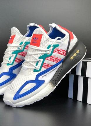 Чоловічі легкі спортивні кросівки в сітку adidas zx 2k boost 2.0🆕 адідас