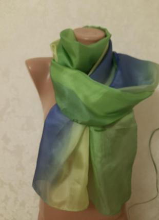 Шовковий шарф градієнт шовк 100%