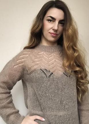 Свитер из мохера ручной работы✨