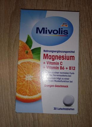 Биологически активная добавка mivolis magnesium+vitamin c + vitamin b6 +
b12.