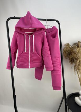 Малиновий костюм спортивний для дівчаток на весну