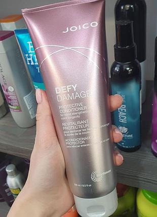 Захисний кондиціонер для зміцнення для пошкодженого волосся joico defy damage protective conditioner 250 мл