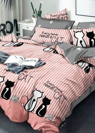 Комплект постельного белья котики1 фото
