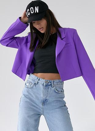 Замечательный пиджак жакет укороченный без пуговиц турция