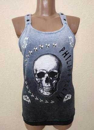 Модный топ майка philipp plein /5599/
