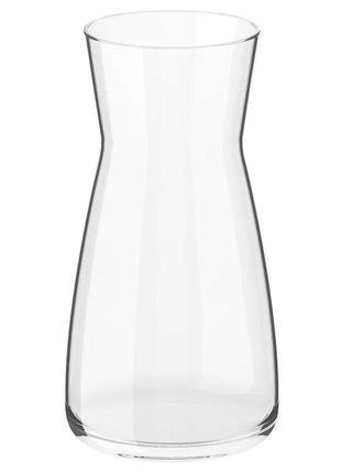 Графін ваза прозоре скло багатофункціональна ваза ikea фірмова стильна трендова  1.0 л