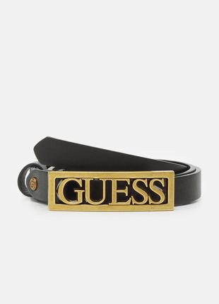 Женский черный ремень из лого оригинал guess