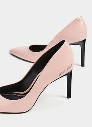 Розовые туфли на высоком каблуке-шпилька bershka