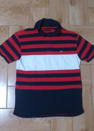 Поло мужское хлопковое в полоску левайс левис polo чоловіче бавовняне в смужку levis р.м🇺🇸🇪🇬