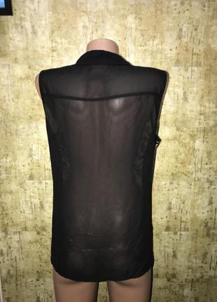 Блузка в цветочный принт,чёрный топ2 фото