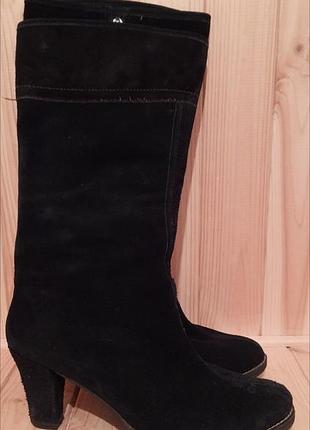 Замшеві высокі демі-чобітки, 38,5