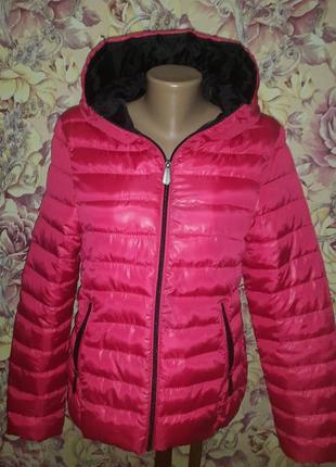 Малинова/рожева куртка/вiтровка на синтепоні