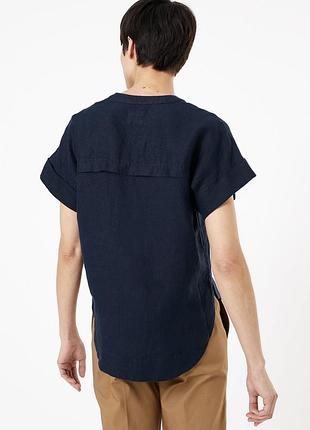 Льняная рубашка m&amp;s collection 5
