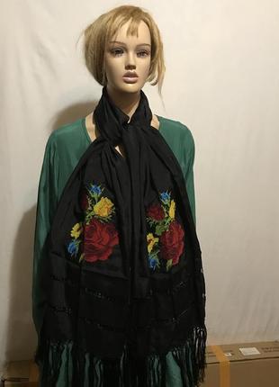 Шарф #вишивка #хустка