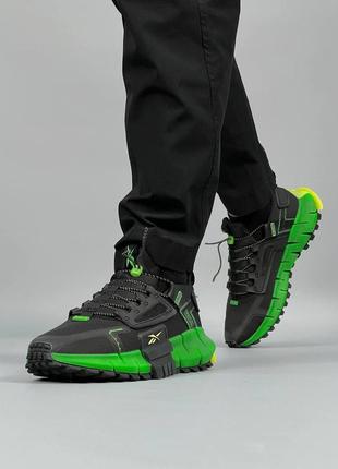Чоловічі кросівки reebok zig kinetica edge black green6 фото