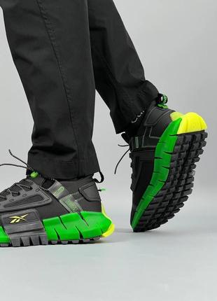 Чоловічі кросівки reebok zig kinetica edge black green3 фото