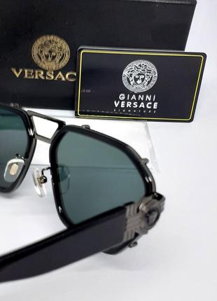 Окуляри в стилі versace ve 2228  сонцезахисні унісекс чорні2 фото