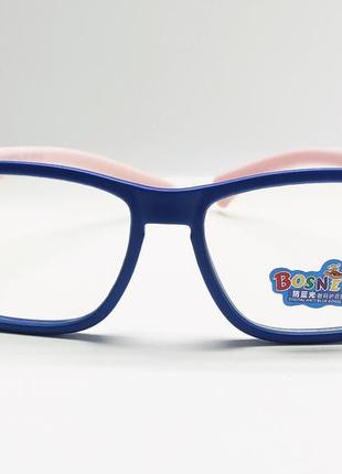 Дитячі  комп'ютерні  окуляри в синій оправі2 фото