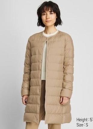 Пальто пуховик японского бренда uniqlo