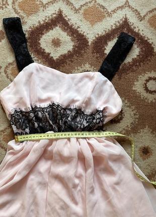 Нежное розовое мини платье4 фото