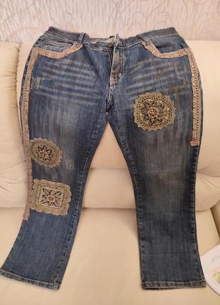 Укорочені джинси бриджі штани брюки9 фото