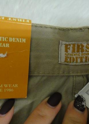 Легкие брюки джинсы бежевые first edition authentic denim р.48 (w33/32)5 фото