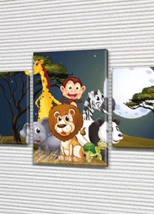 Модульні картини для дітей, 60х90 см, 40x25-2/60x35