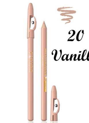 Олівець для губ світлий нюд eveline 20 vanilla