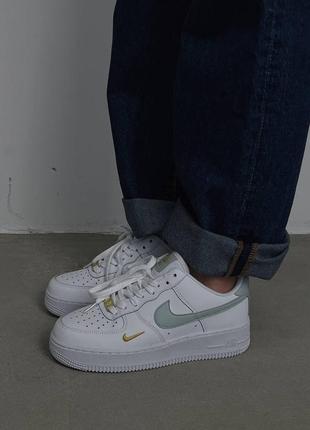 Кроссовки nike air force 1 low mini swoosh white green