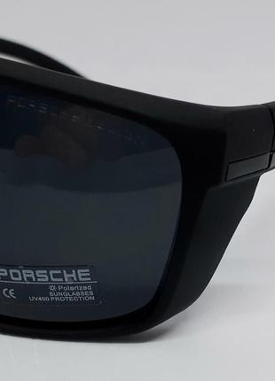 Porsche design чоловічі сонцезахисні окуляри чорні матові поляризовані на велике обличчя3 фото