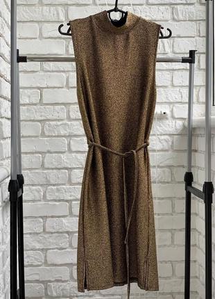 Платье сарафан люрикс с поясом  s/m(10)5 фото